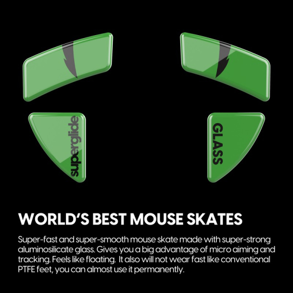 Купить Стеклянные глайды для мыши Pulsar Superglide для Razer Viper Ultimate Green (RVUSGG)